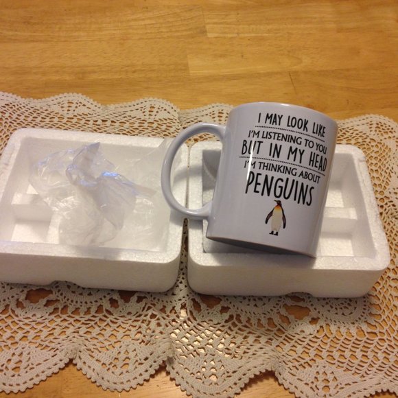 Humorous coffee cup, thinking of penguins - Picture 2 of 6